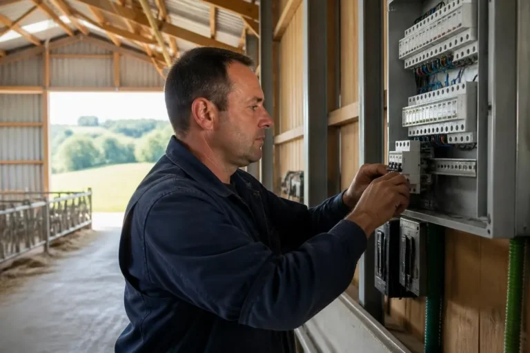 Intervention électrique dans un bâtiment agricole du Gers